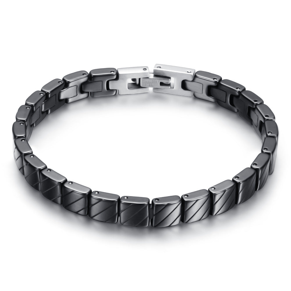 Herren Armreif mit modernem designorientiertem Edelstahlverschluss Shop Nory