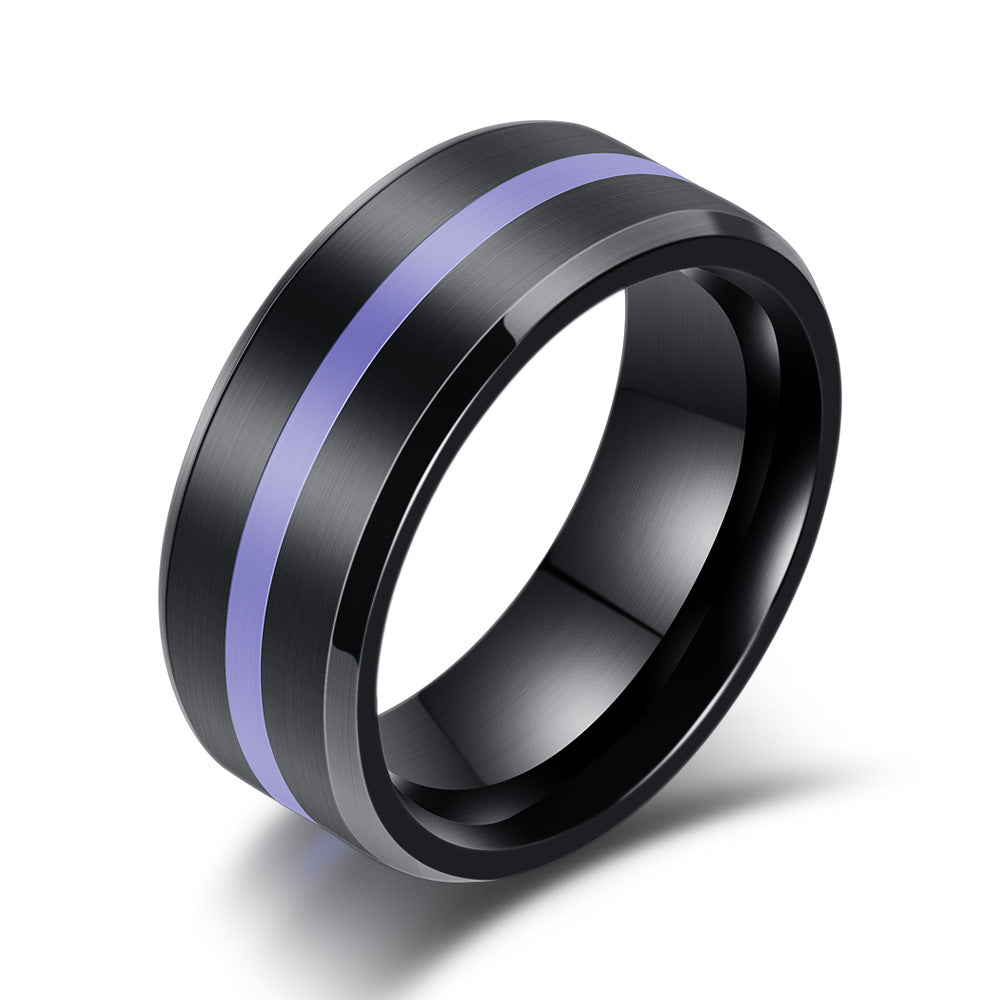 Herren Ring mit modernem, schwarz-grünem Design Shop Nory