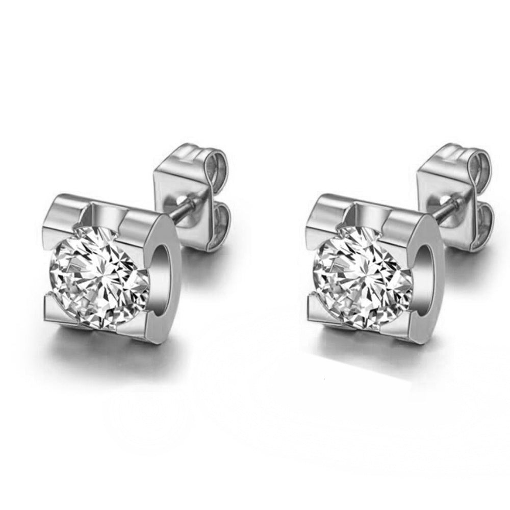 Damen Ohrringe mit glitzernden Zirkonia und hochwertigem Edelstahlbesatz Shop Nory