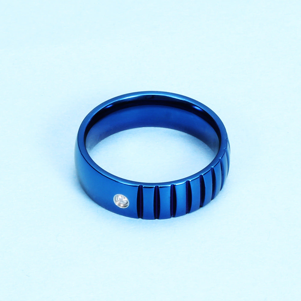 Herren Ring mit strukturiertem Design und funkelndem Kristallelement Shop Nory