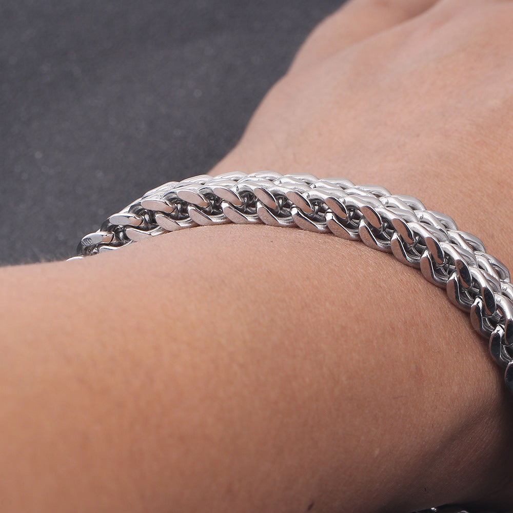 Herren Robust geflochtenes Edelstahlarmband Shop Nory