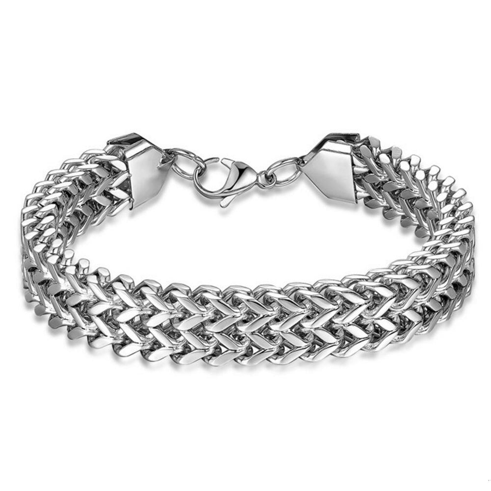 Herren Robust geflochtenes Edelstahlarmband Shop Nory