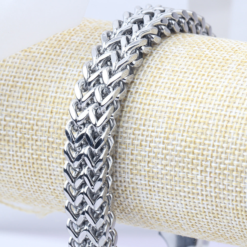 Herren Robust geflochtenes Edelstahlarmband Shop Nory