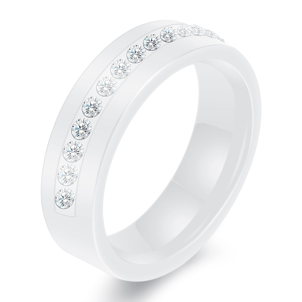 Damen Edelstahl Ring mit funkelndem Zirkonia-Besatz Shop Nory