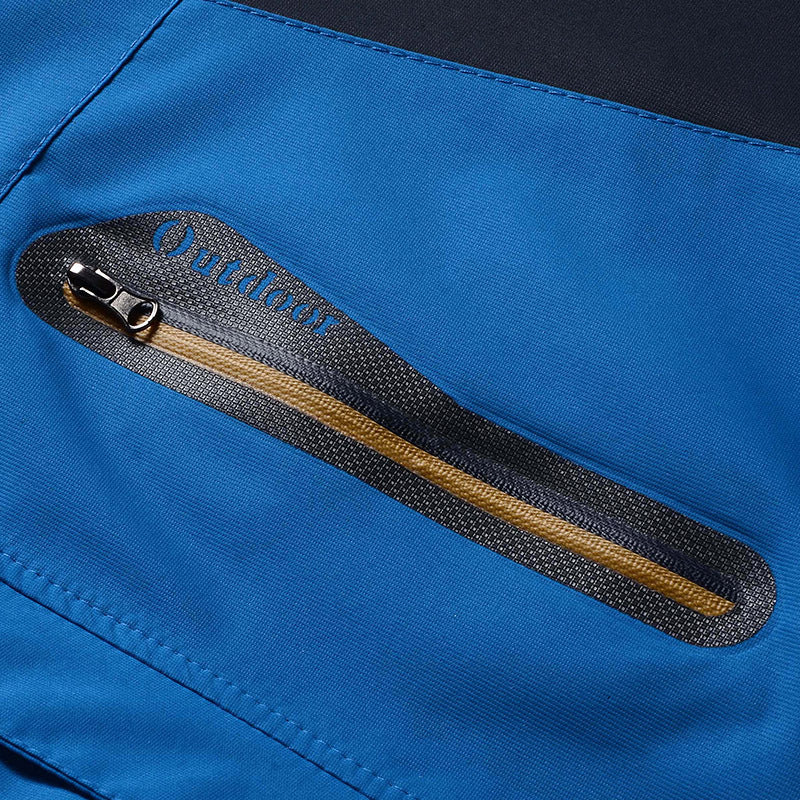 Herren dreilagige Softshell-Outdoorjacke mit abnehmbarer Kapuze und verschweißten Nähten Shop Nory