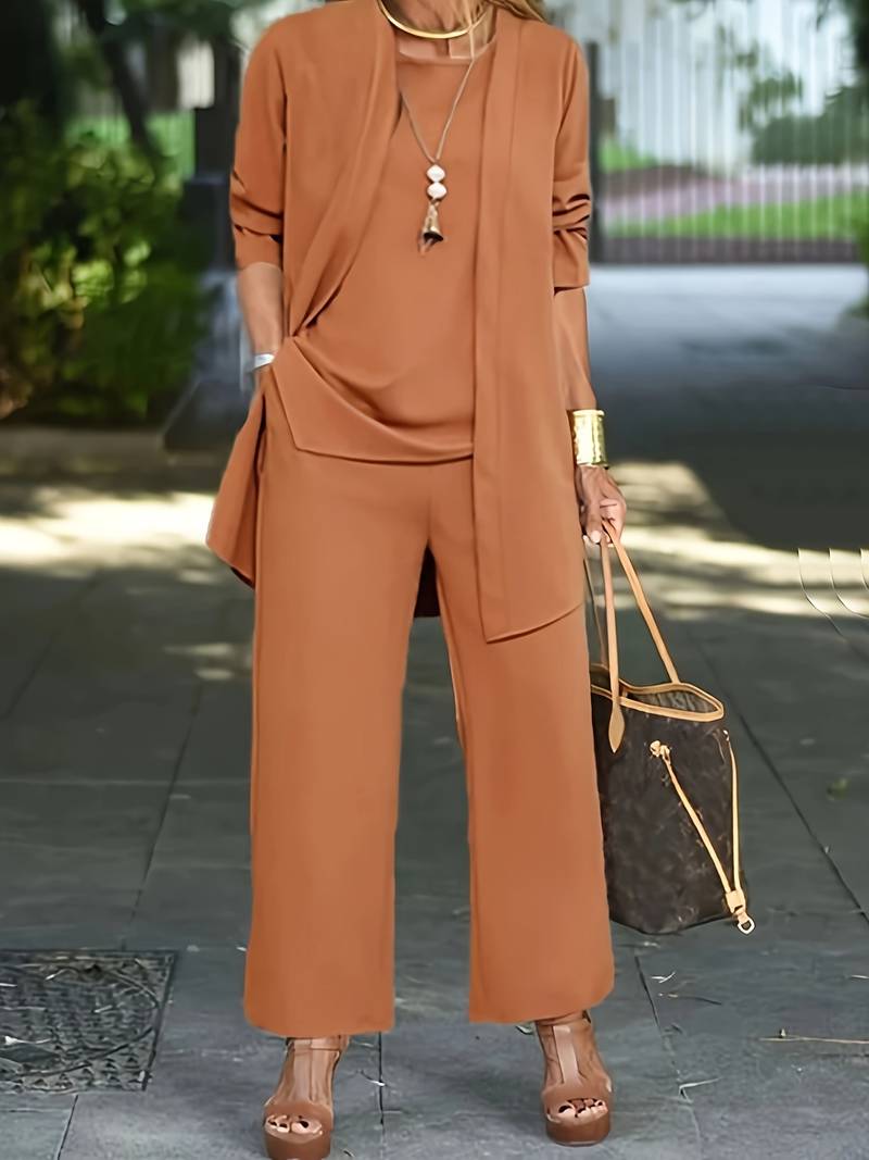 ShopNory | Dreiteiliges Set – Oberteil & Hose für Damen