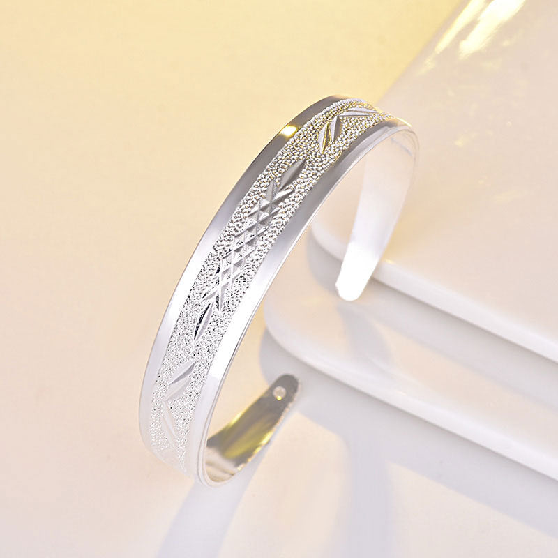 Damen Offenes Armkettchen mit kunstvollem Reliefdesign Shop Nory