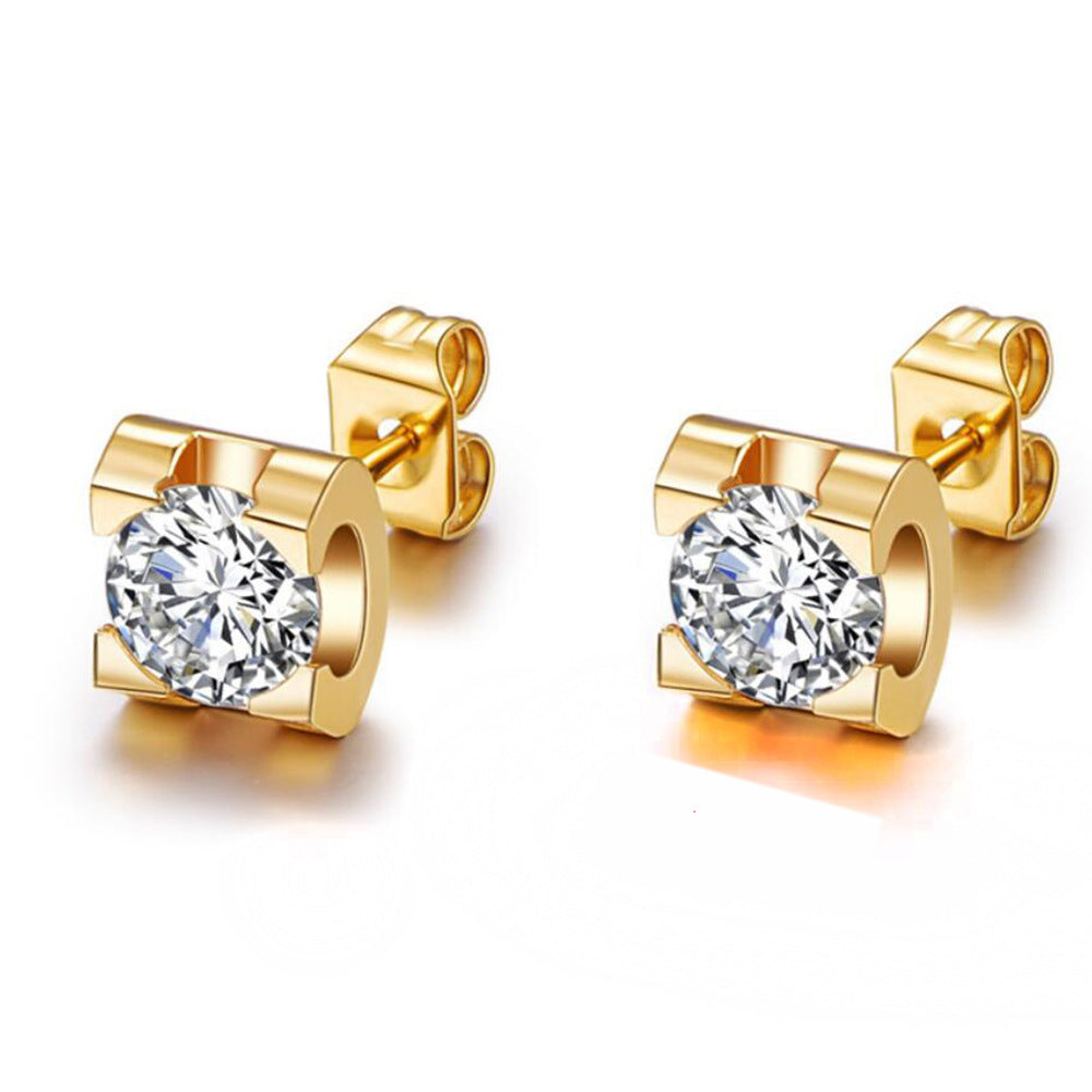Damen Ohrringe mit glitzernden Zirkonia und hochwertigem Edelstahlbesatz Shop Nory