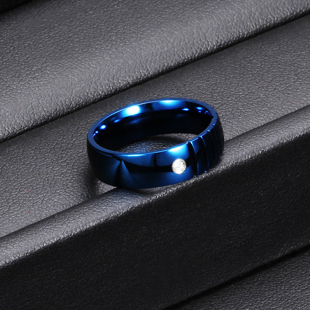 Herren Ring mit strukturiertem Design und funkelndem Kristallelement Shop Nory