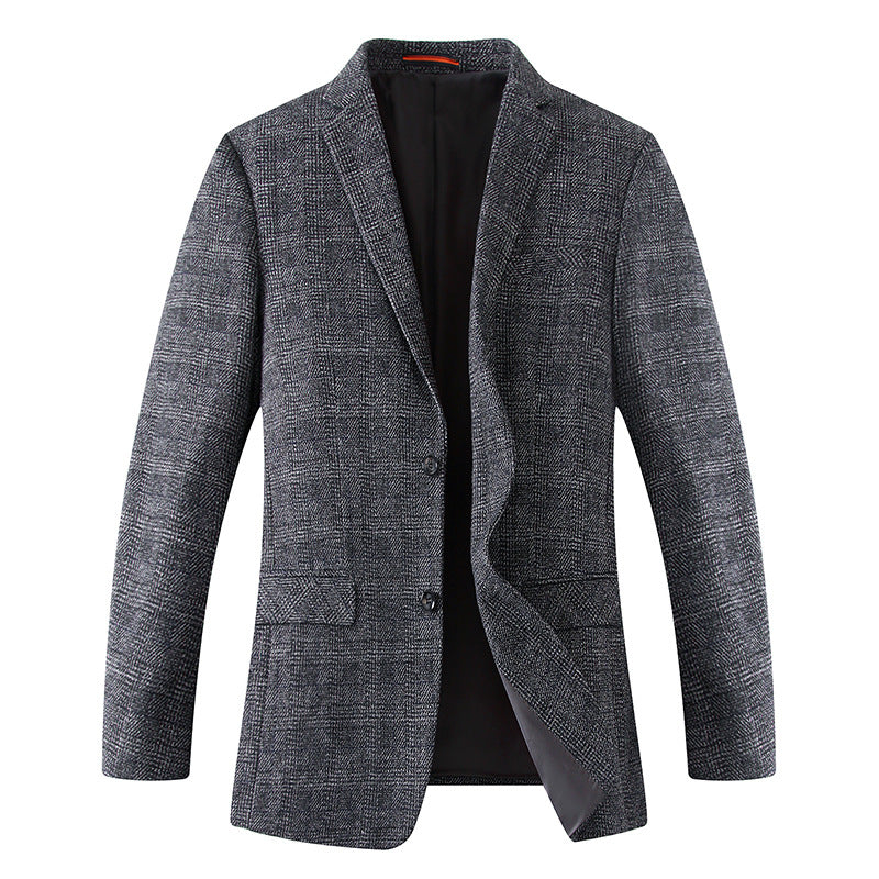 Herren Wollmischstoff Slim-Fit Sakko mit Glencheck-Muster und gesteppter Innenfütterung Shop Nory