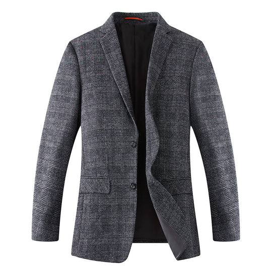 Herren Wollmischstoff Slim-Fit Sakko mit Glencheck-Muster und gesteppter Innenfütterung Shop Nory
