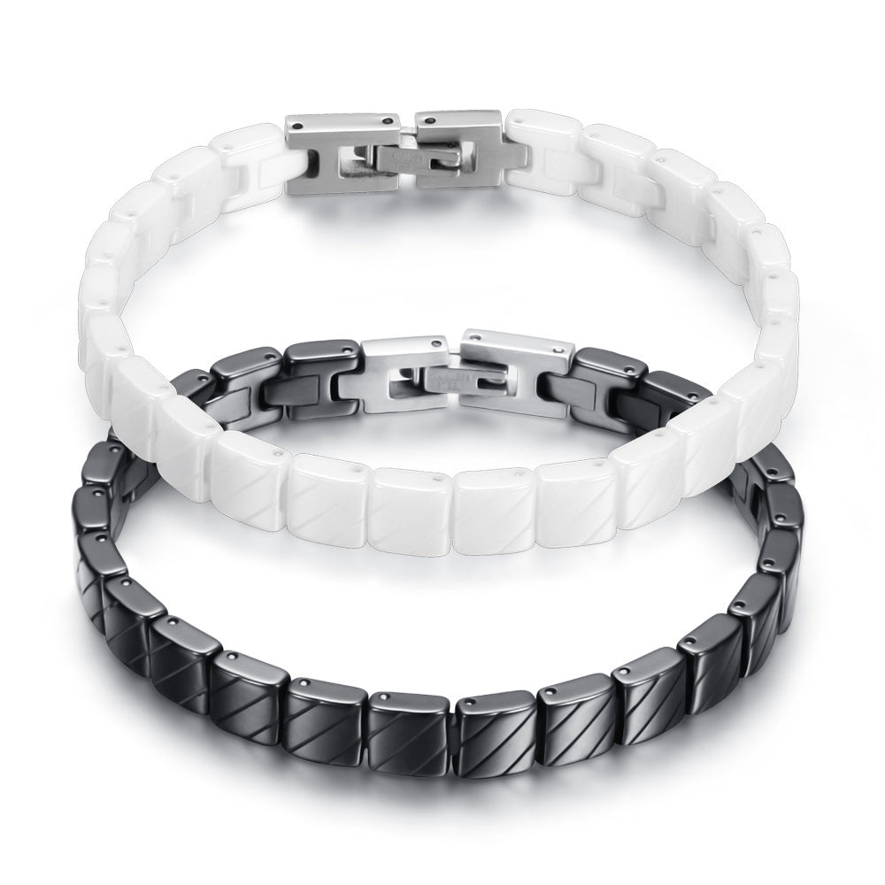 Herren Armreif mit modernem designorientiertem Edelstahlverschluss Shop Nory