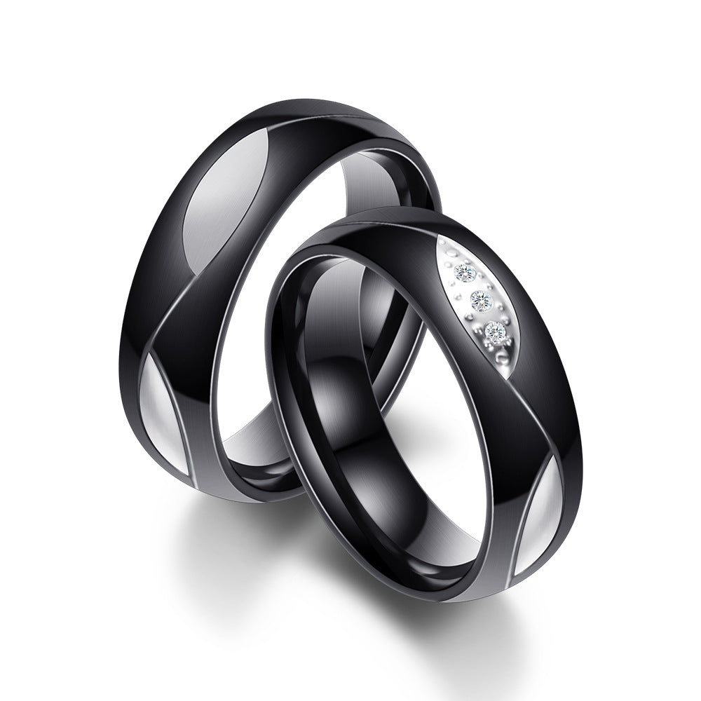 Herren Ring mit modernem, geschwungenem Design und funkelnden Zirkonia Shop Nory