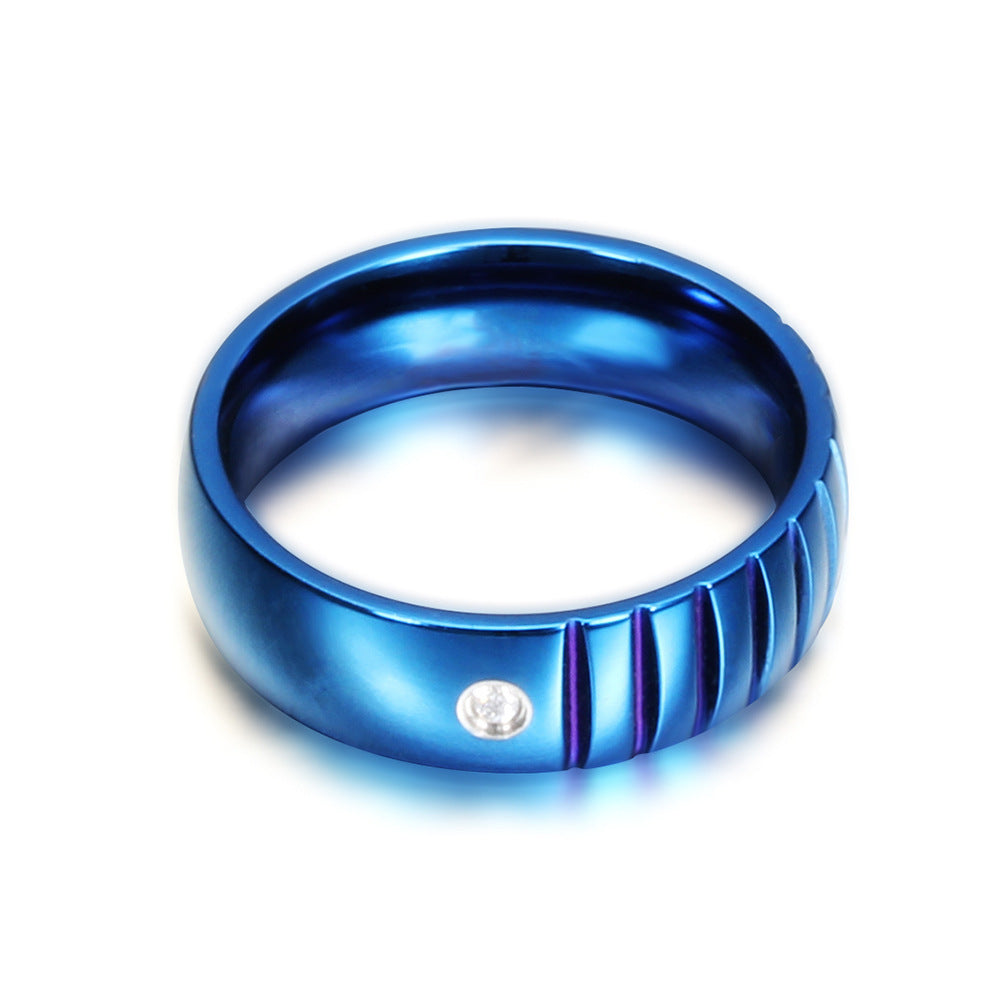 Herren Ring mit strukturiertem Design und funkelndem Kristallelement Shop Nory