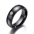 Herren Ring mit elegantem schwarz-matten Design und funkelndem Zirkonia Shop Nory