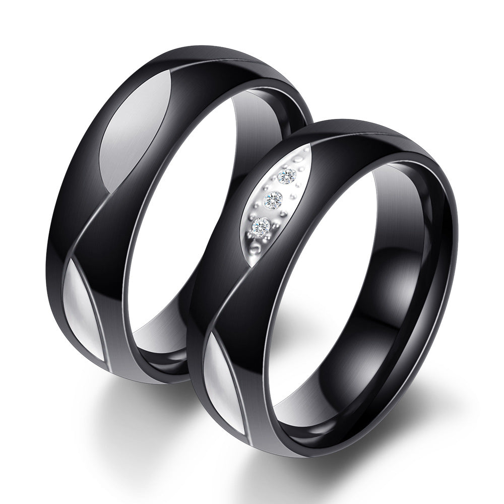 Herren Ring mit modernem, geschwungenem Design und funkelnden Zirkonia Shop Nory