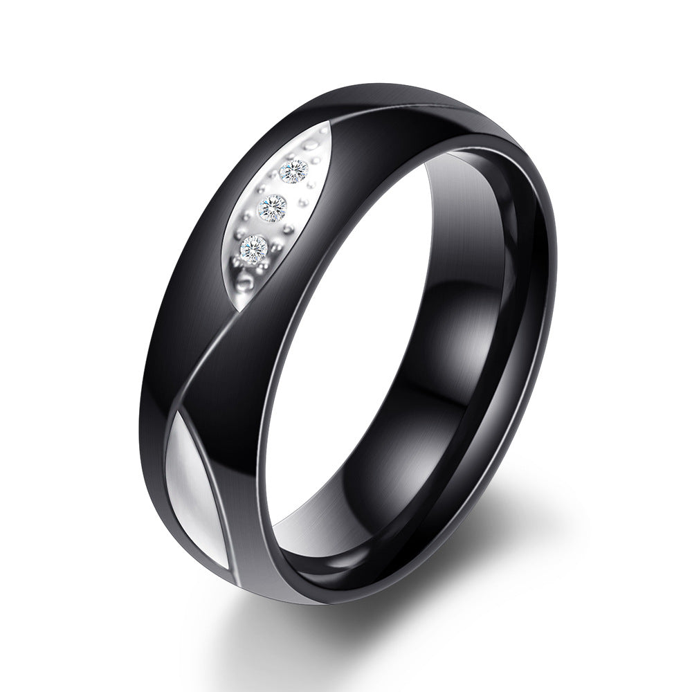 Herren Ring mit modernem, geschwungenem Design und funkelnden Zirkonia Shop Nory