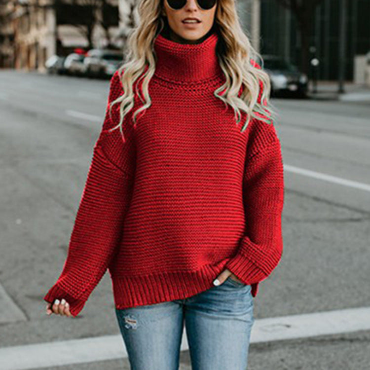 Damen kuscheliger Rollkragenpullover