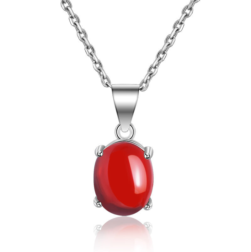 Damen Halskette mit hochwertigem grünen Jade-Anhänger und elegantem Silberdesign Shop Nory