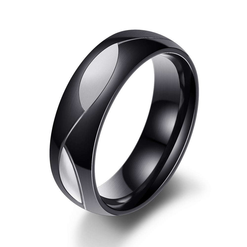 Herren Ring mit modernem, geschwungenem Design und funkelnden Zirkonia Shop Nory