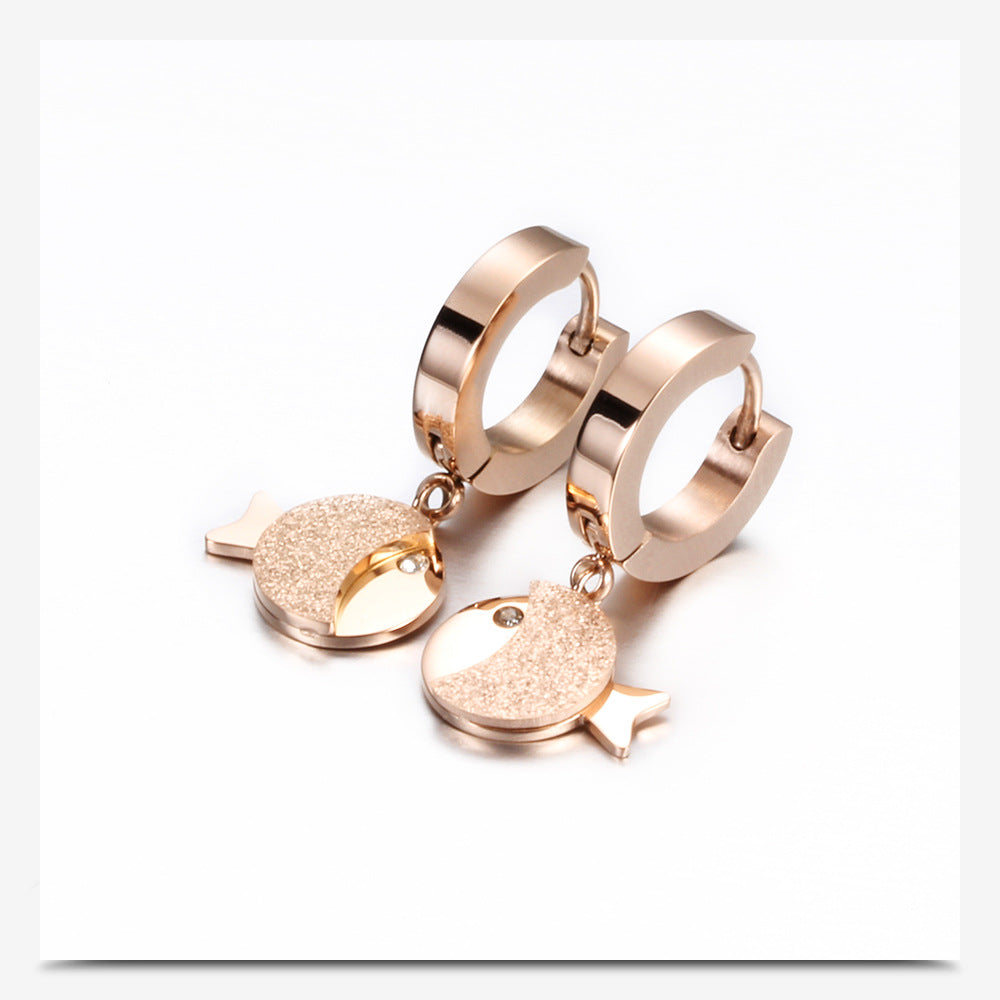 Damen Ohrhänger mit funkelndem Fischdesign Shop Nory