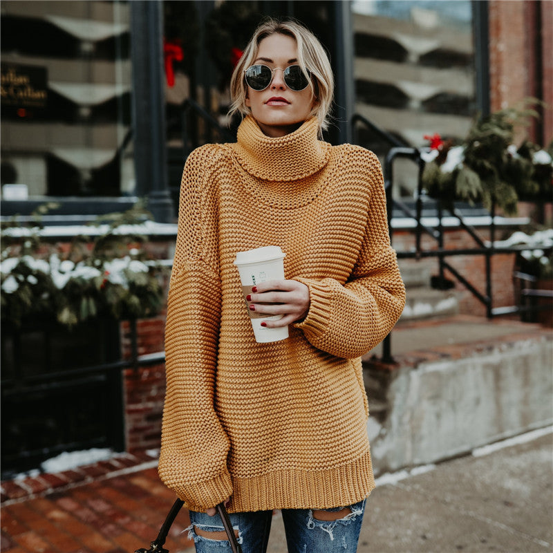 Damen kuscheliger Rollkragenpullover