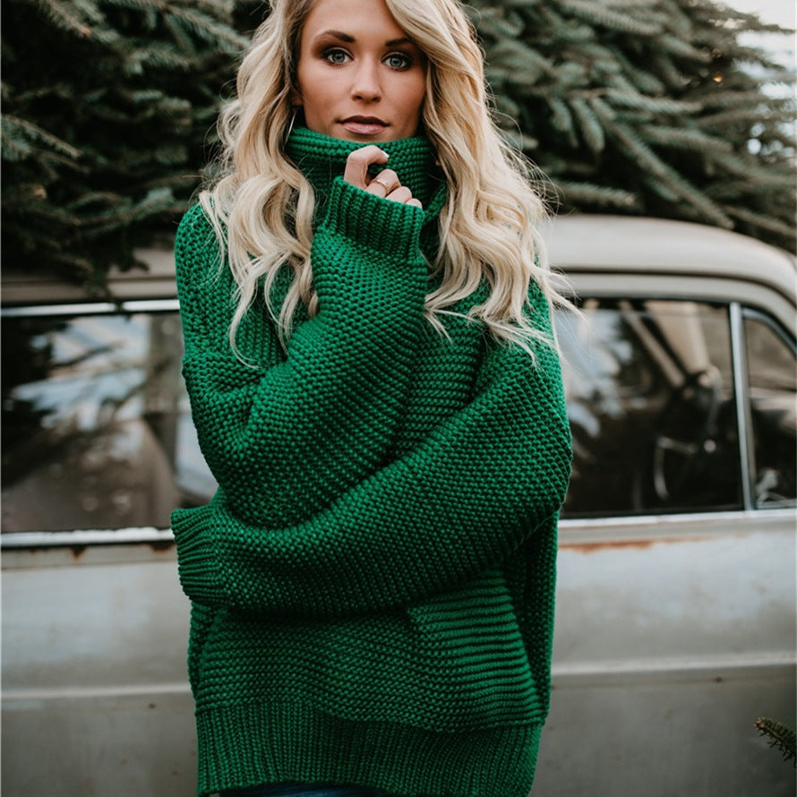 Damen kuscheliger Rollkragenpullover