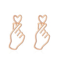Damen Ohrringe mit modernem Herz- und Handdesign Shop Nory