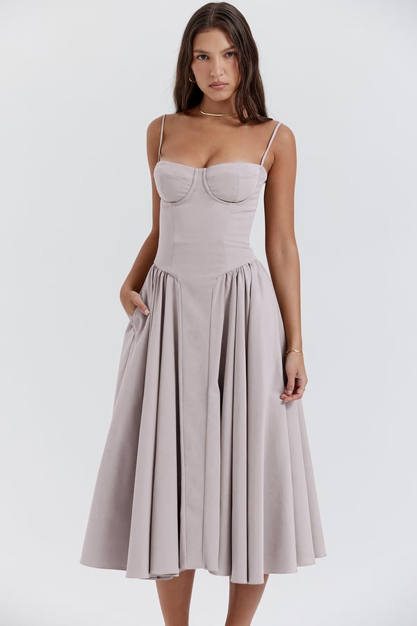 Midikleid In Korsettform