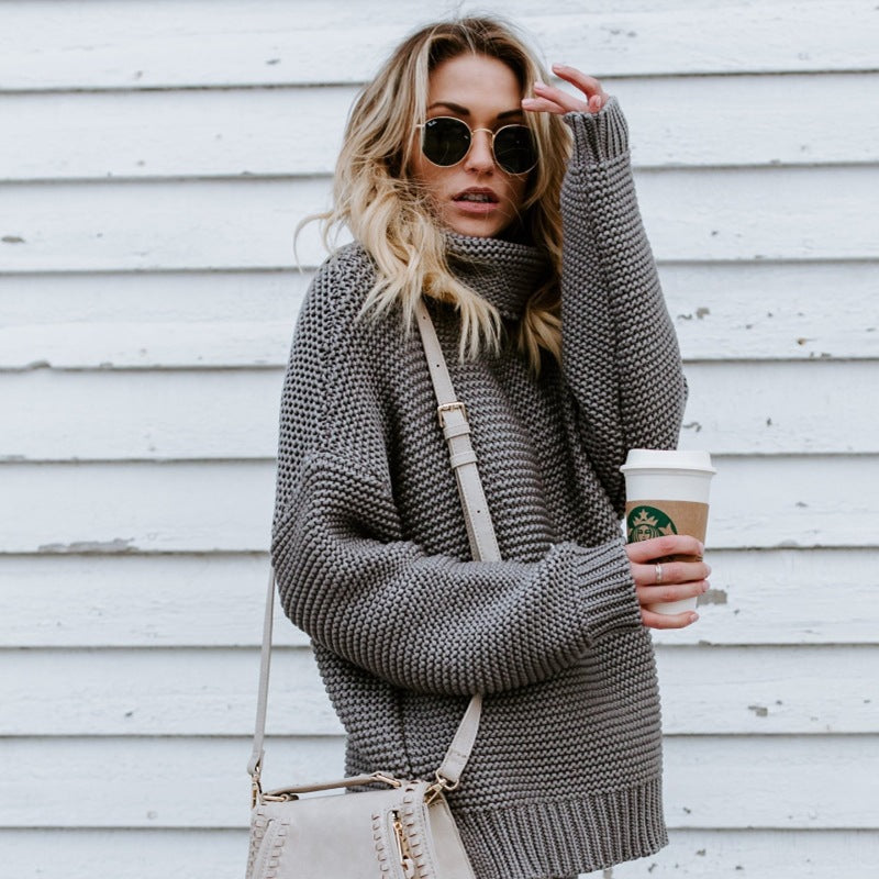 Damen kuscheliger Rollkragenpullover