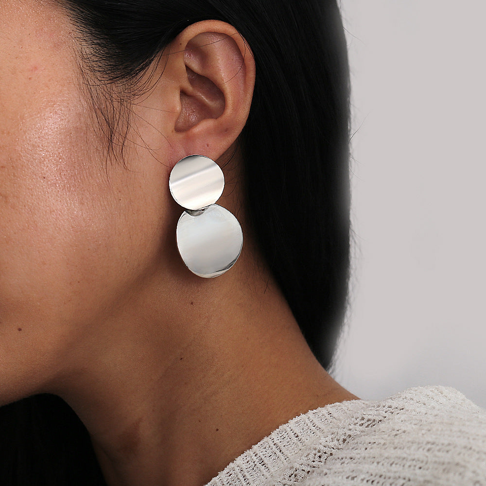 Damen Ohrstecker mit doppeltem, modernem Design Shop Nory