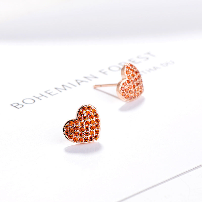 Damen Ohrringe mit funkelndem Herzdesign und hochwertigen Kristallen Shop Nory