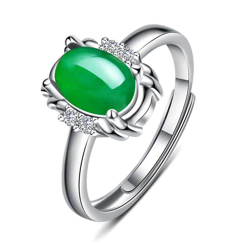 Damenring mit elegantem rotem Stein und funkelndem Zirkonia-Besatz Shop Nory