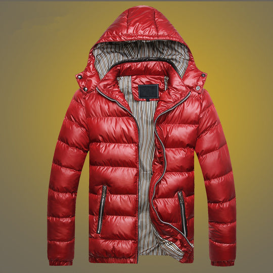 Herren Gefütterte Stepp-Expeditionsjacke mit Kunstfellkapuze und Frontmix-Taschen Shop Nory