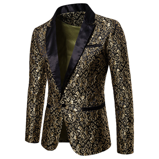 Herren ornamentales Smokingsakko mit Satinrevers und brokatstrukturierter Oberfläche Shop Nory