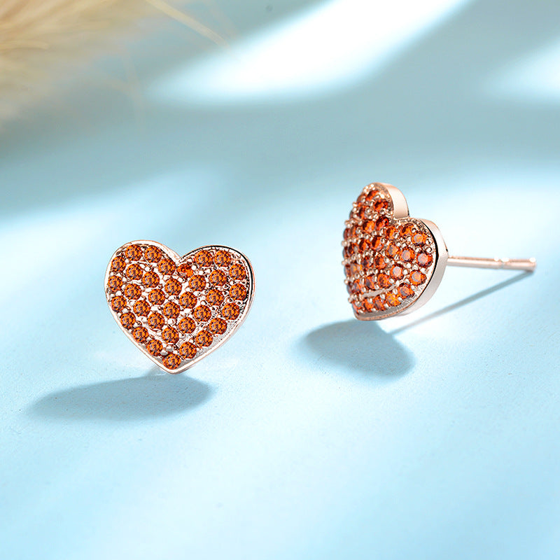 Damen Ohrringe mit funkelndem Herzdesign und hochwertigen Kristallen Shop Nory
