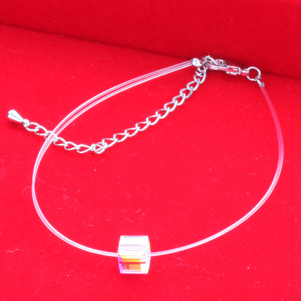Damen zierliches Armband mit facettiertem Kristalleinsatz Shop Nory