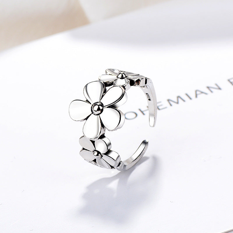 Damenring mit floralem Design aus hochwertigem Edelstahl Shop Nory