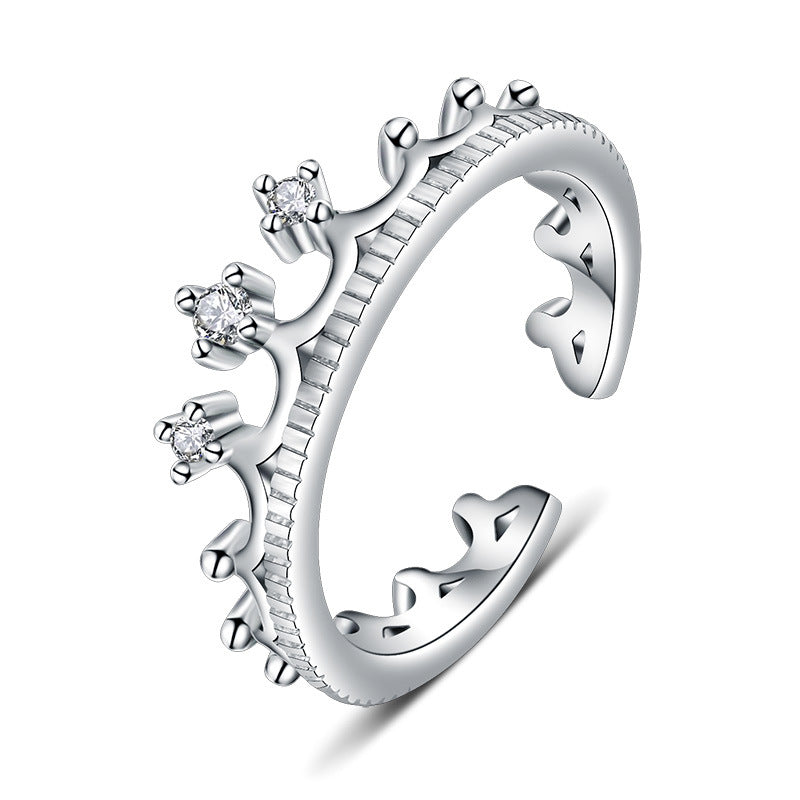 Damen eleganter und funkelnder Ring mit floralem Design Shop Nory