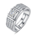 Damen eleganter Ring mit funkelndem Zirkonia-Besatz und modernem Design Shop Nory