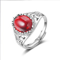 Damen eleganter Ring mit rotem Edelstein Shop Nory