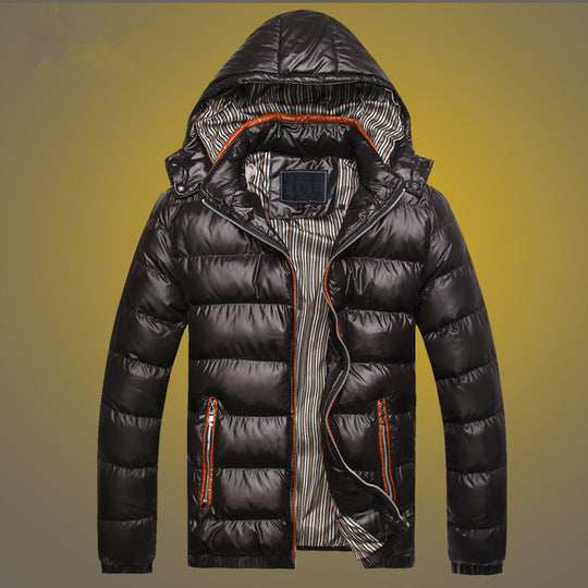 Herren Gefütterte Stepp-Expeditionsjacke mit Kunstfellkapuze und Frontmix-Taschen Shop Nory