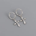 Sterling Silber Kreuz Drop Charm Ohrringe | Shop Nory