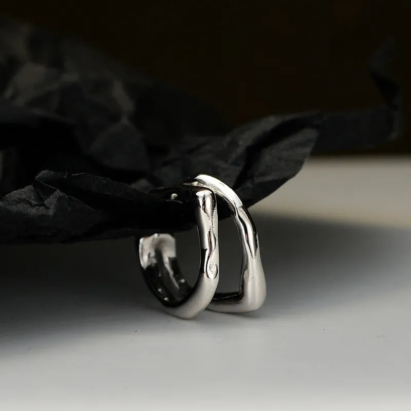 925 Sterling Silber Doppelter Schicht Ohrclip | Shop Nory