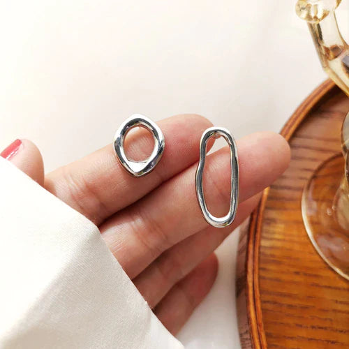 925 Sterling Silver Asymmetrische Ohrringe | Shop Nory