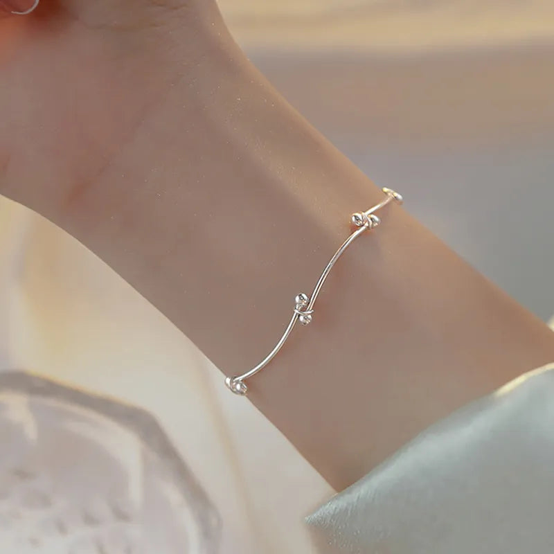 925 Stempel Perlen Knoten Armband | Shop Nory