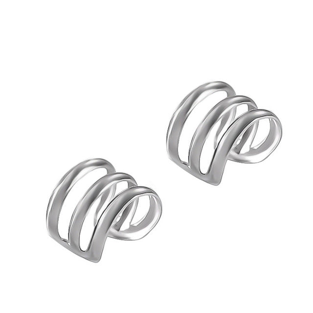 925 Sterling Silber Geschichteter Ohr Cuff | Shop Nory