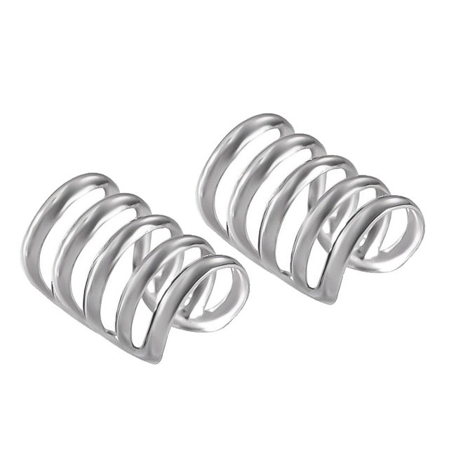 925 Sterling Silber Geschichteter Ohr Cuff | Shop Nory