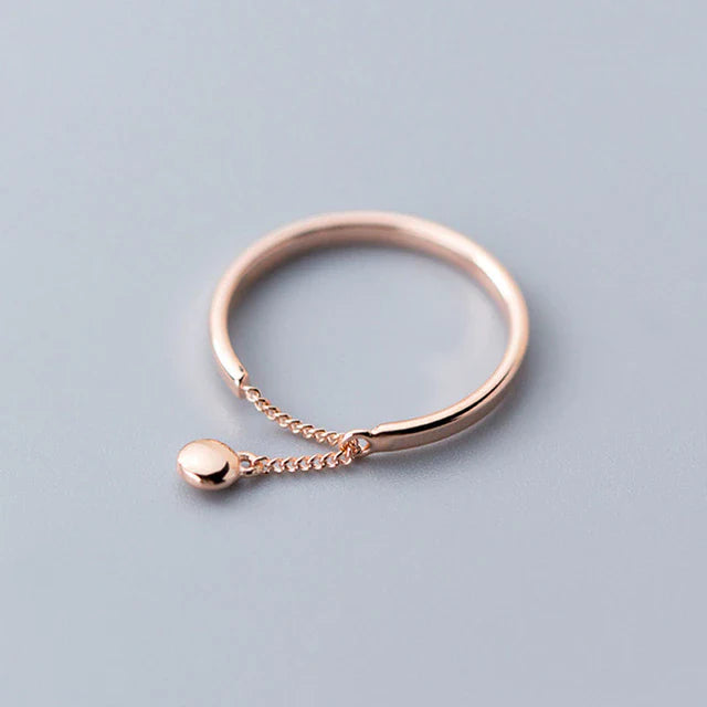 925 Sterling Silver Perlenkette Rund Verstellbarer Ring | Shop Nory