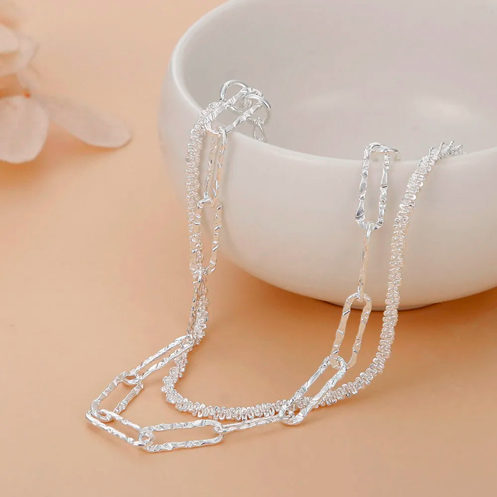 925 Sterling Silber Doppelkettenarmbänder | Shop Nory